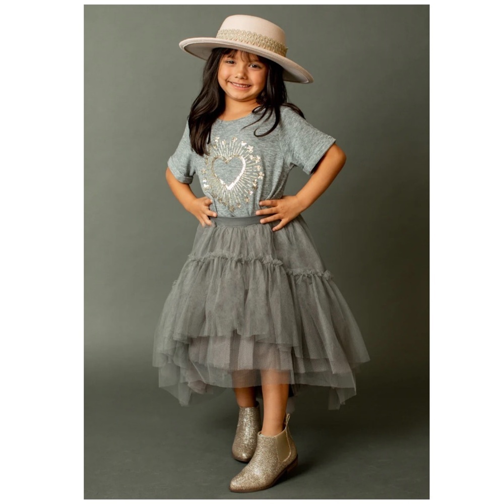 Joyfolie | Cowgirl Fairy Photo Shoot Tulle Brigitte Skirt Grey | 3 - Picture 3 of 10